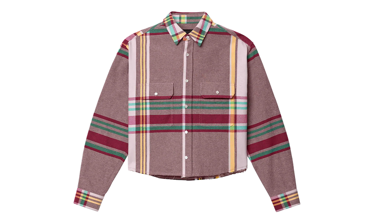 Fade LS Cropped "Purple Plaid" M3012 NPPS226