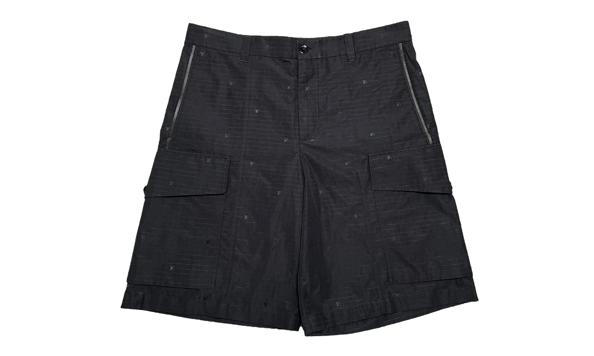 Technical Grid Cargo Shorts "Black" 1ABJI9
