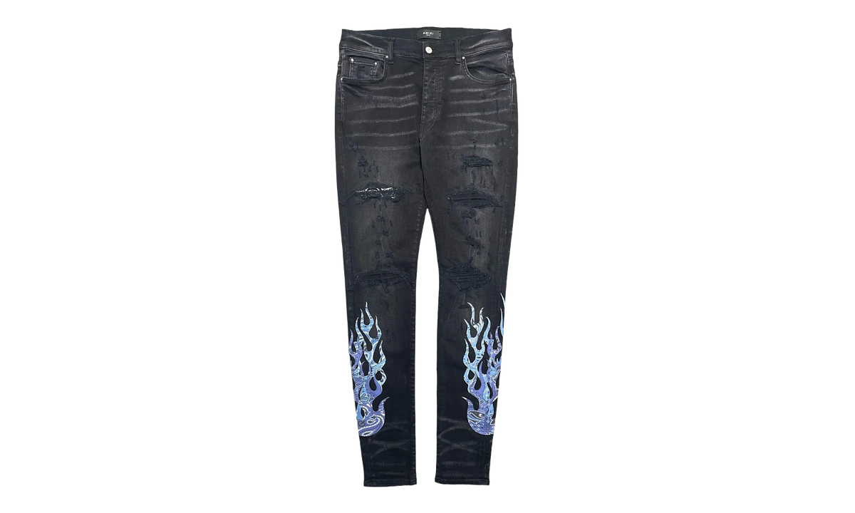 Bandana Flame Patch Jeans Aged "Black Multi" PS22MDS192 028