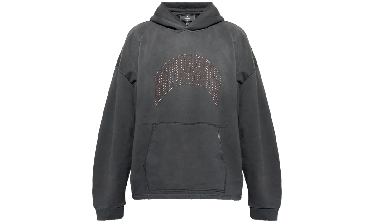 Embellished Hoodie "Stained Black" MLM100437