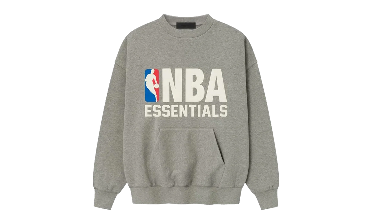 NBA SPORTS FIT CREWNECK SWEATSHIRT "CONCRETE HEATHER" 192NB256502F