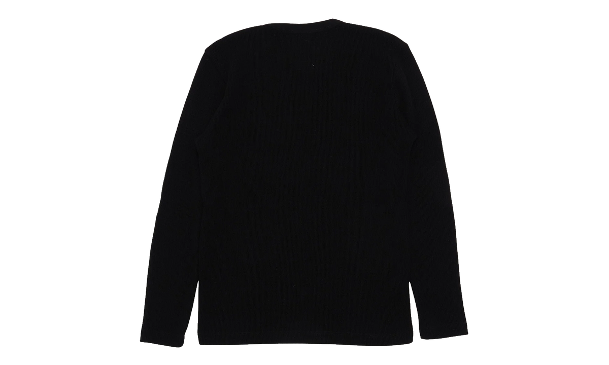 Embroidered Thermal Long Sleeve T-Shirt "Black" CHRM0824