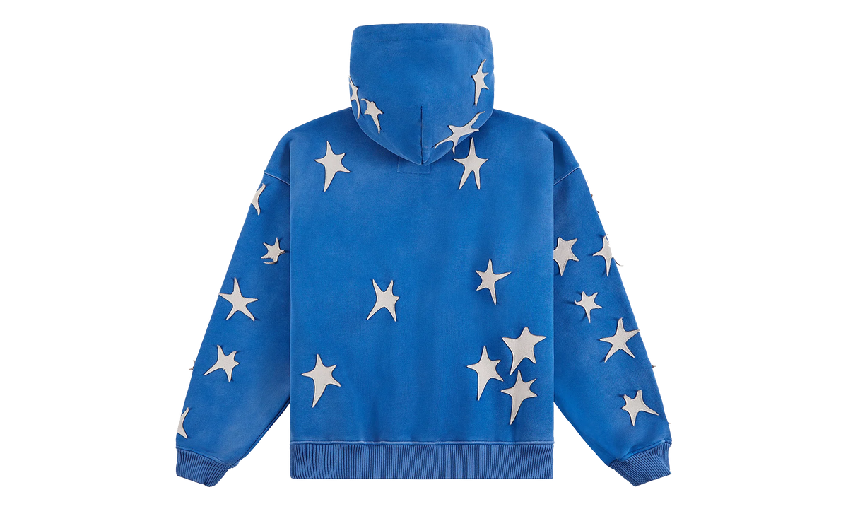 Patchwork Washed Hoodie "Blue" KS002