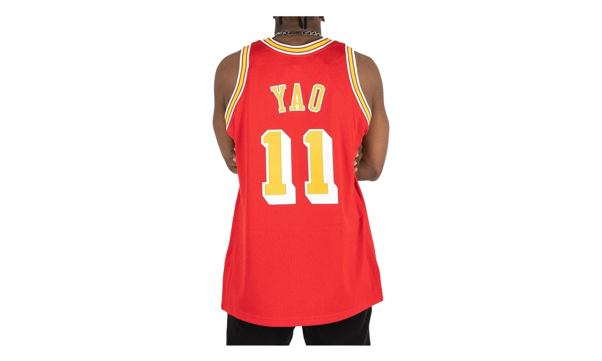 NBA Yao Ming Authentic Jersey "2004 Houston Rockets - Scarlet" AJY4CP18179 HROSCAR04YMI