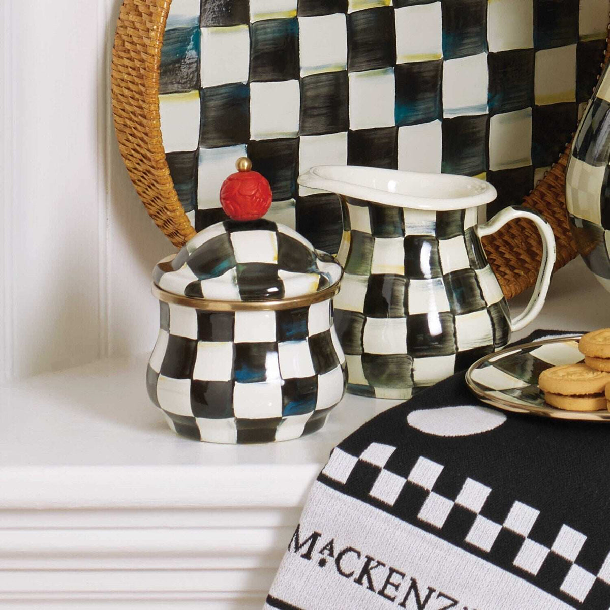 MacKenzie-Childs Courtly Check Lidded Sugar Bowl
