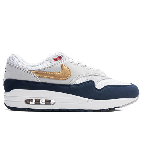 Air Max 1 'Olympic' - Obsidian/Metallic Gold/White