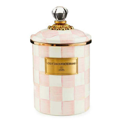Rosy Check Enamel Canisters