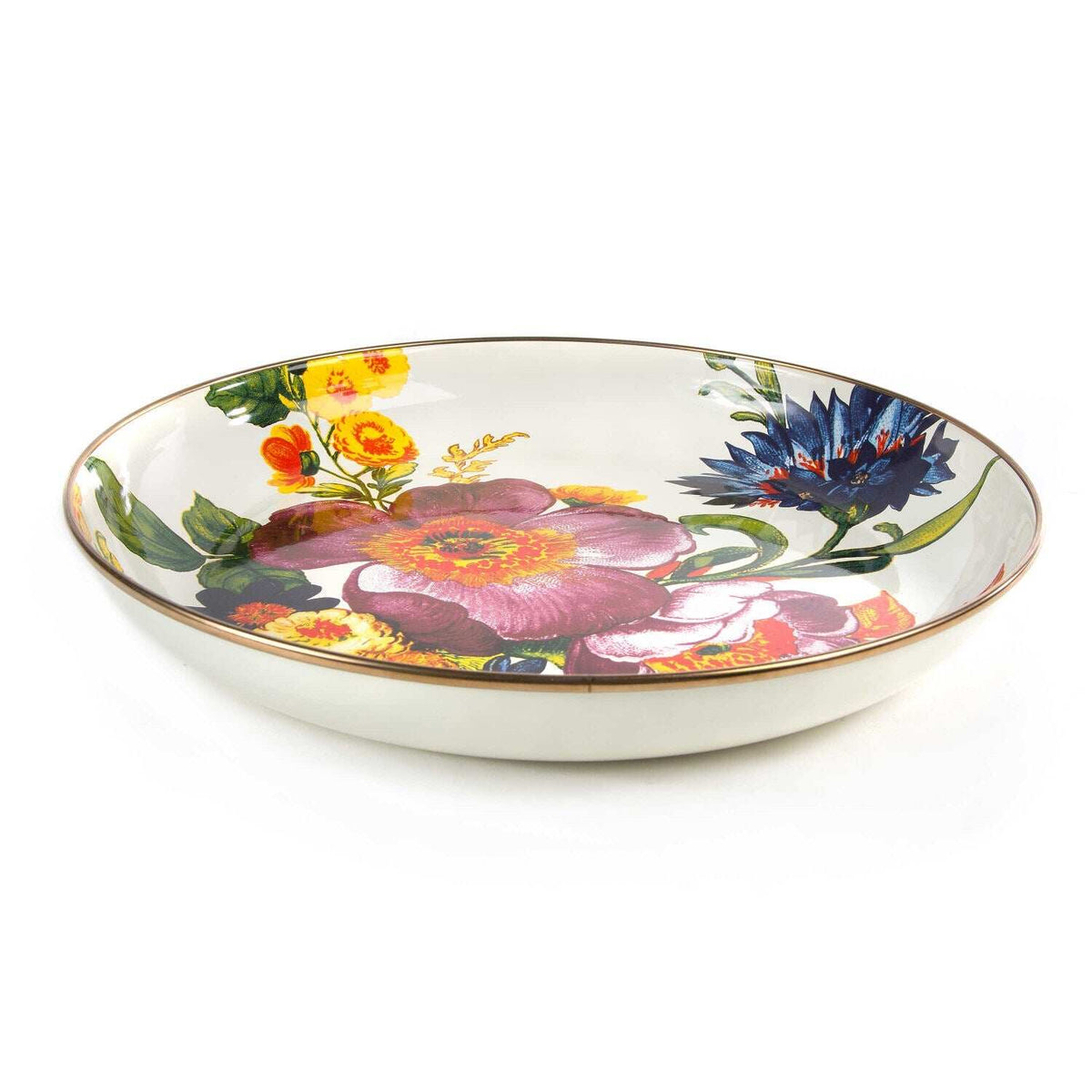 MacKenzie-Childs White Flower Market Abundant Bowl
