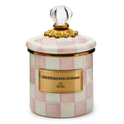 Rosy Check Enamel Canisters