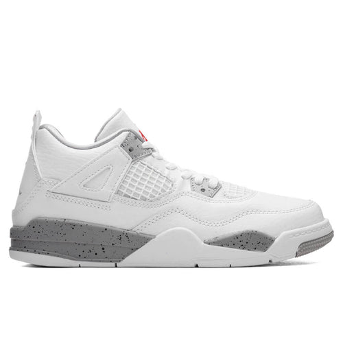 Air Jordan 4 Retro (PS) - White/Fire Red