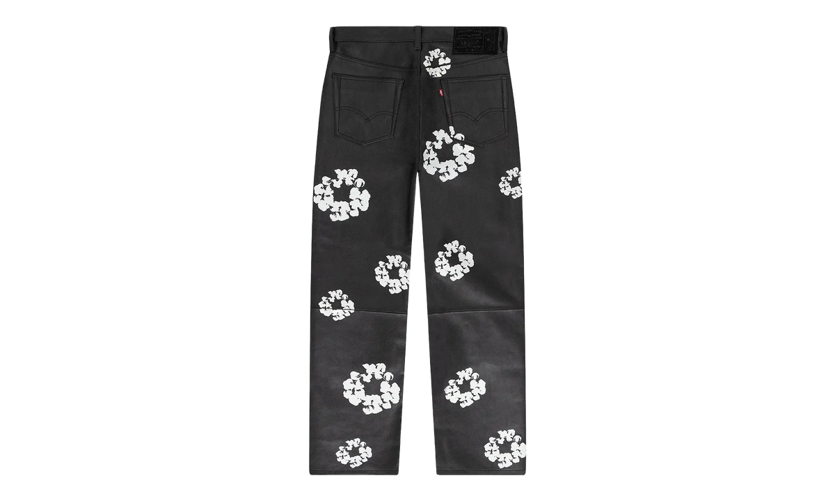 Levi's Leather Cotton Wreath Logo Pants "Black / White" DT340