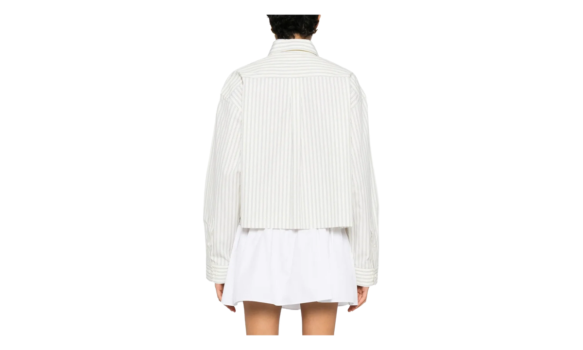 Striped Poplin Shirt WMNS "Cream" MK1659 180U F0061