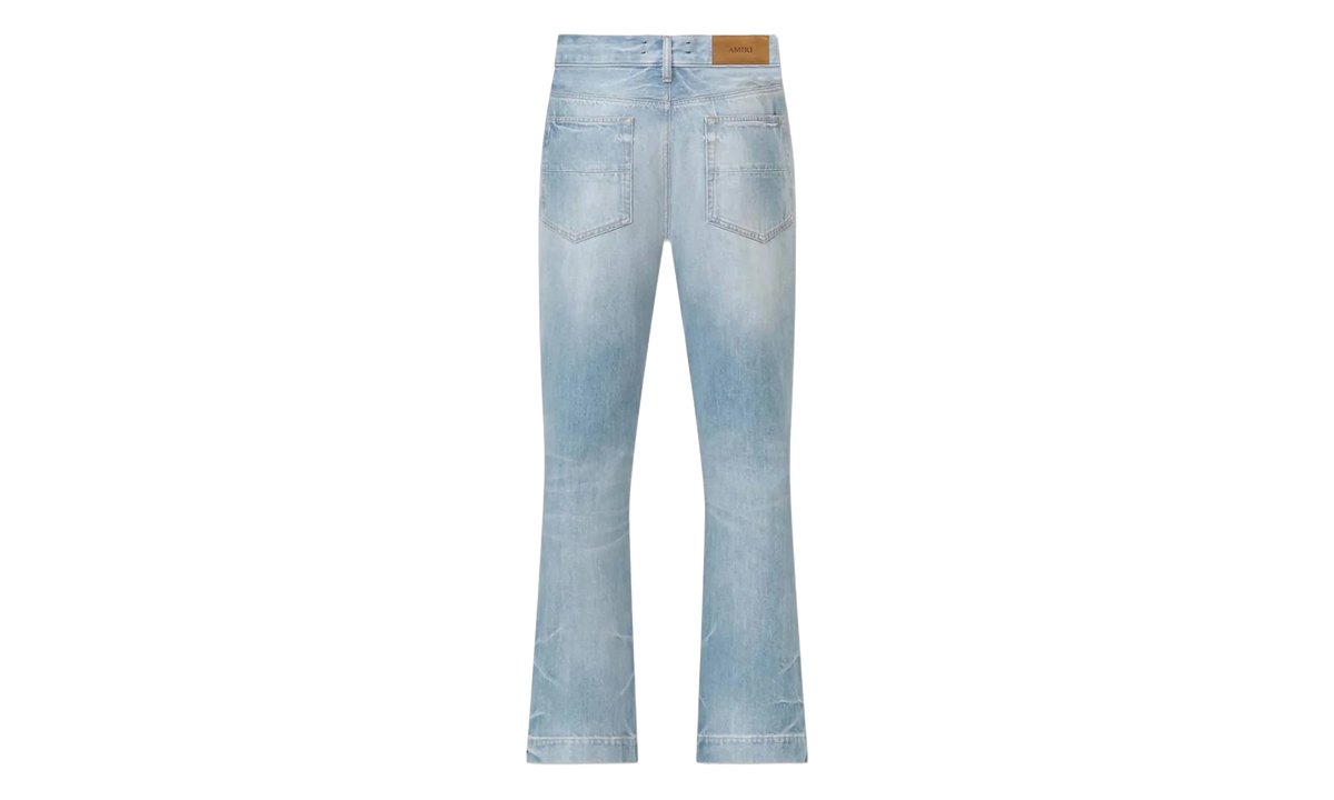 Long Straight Flare Jeans "Medium Indigo" WDR006 497 BLUE