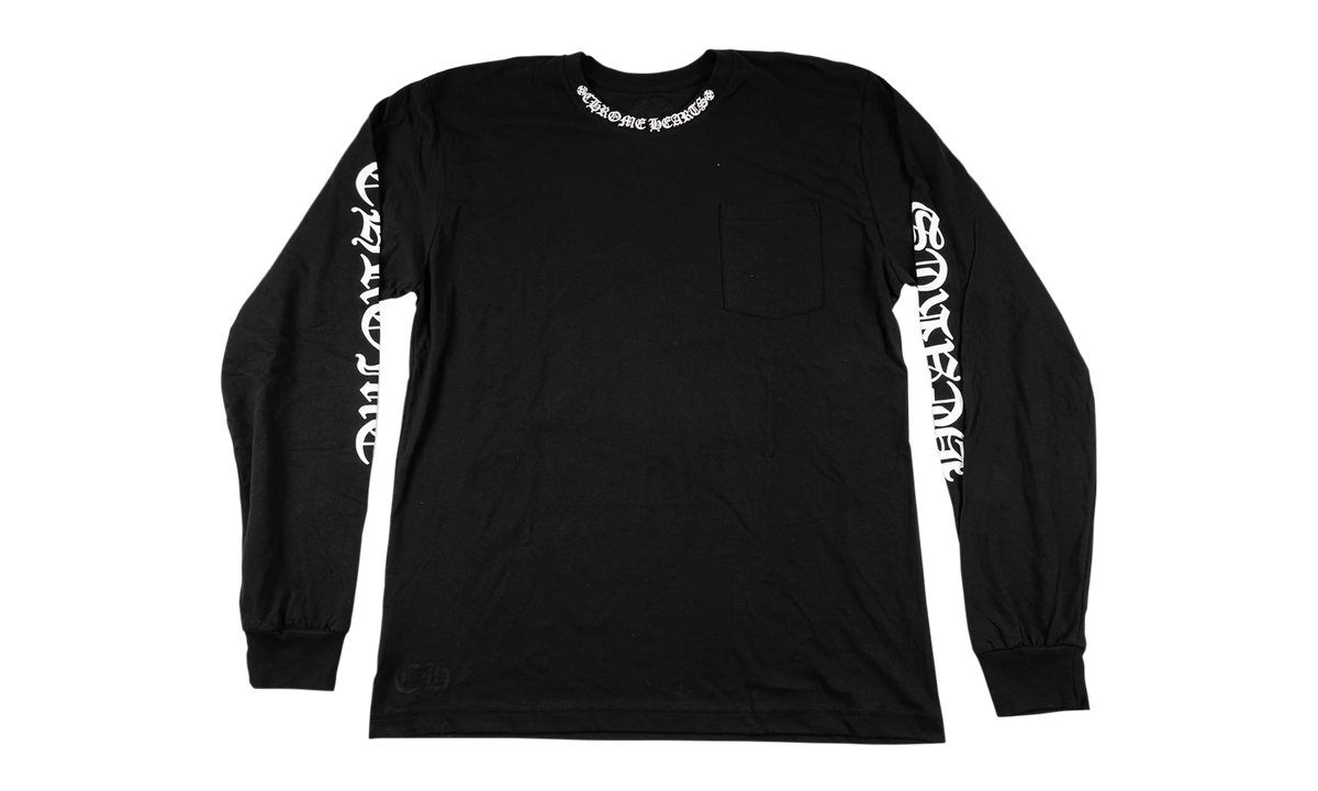 Long Sleeve Pocket Crew T-shirt "White Lettering" CHRM1140