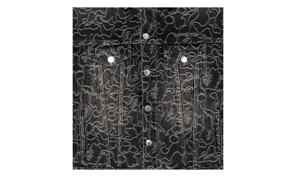 Line Camo Jacquard 13oz Denim Jacket "Grey" 001LJK801326M