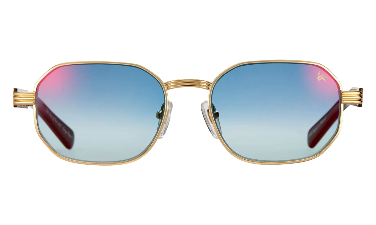 Hustler Jacques Cartier Edition 24KT "Yellow Gold / Royal Blue Two-Tone Multi Flash" JCHU2 0005 11C3