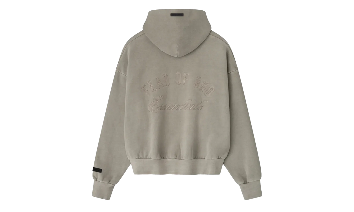 Embroidered Classic Full Zip Hoodie "Smoke Grey" 192HO254781F