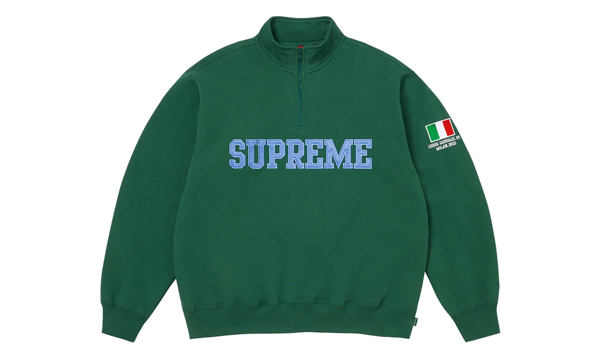 Shop Flag Half Zip Pullover "SS26 - Dark Green - Milan" SU27014