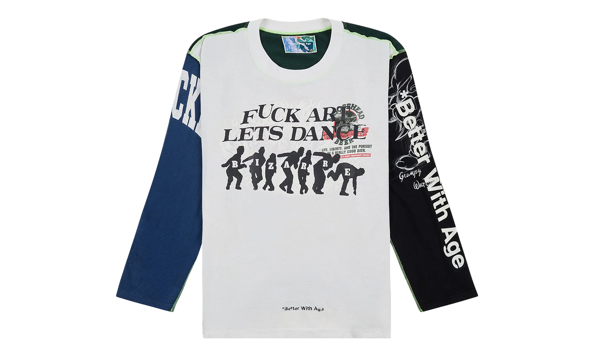 Disco Reversible Long-Sleeve Tee "White" BWA64