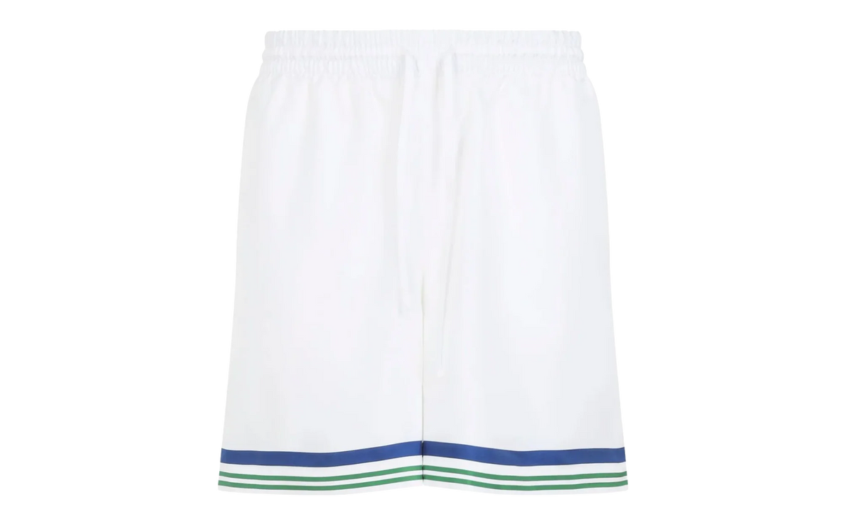Tennis Club Icon Silk Twill Shorts "White" M AW25 TR 012 01