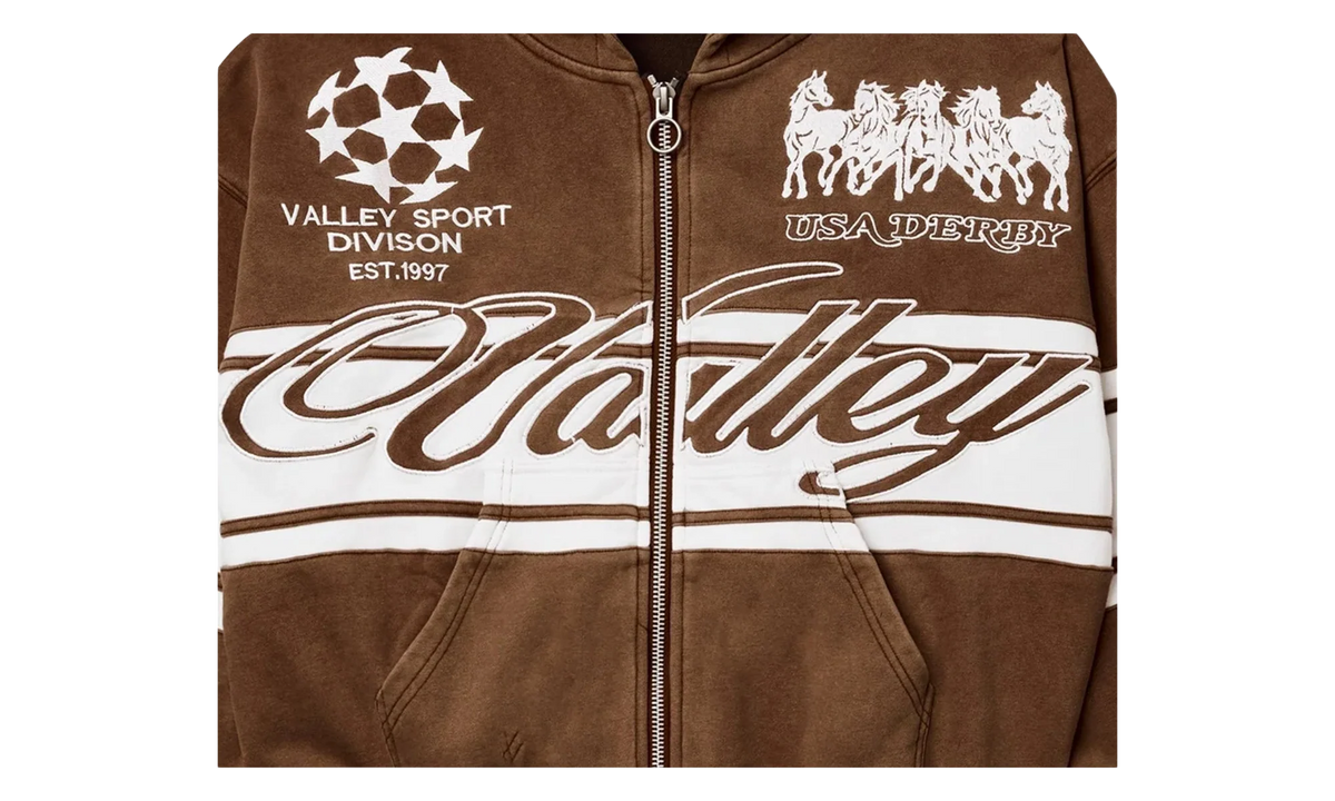 Cursive Zip-Up "Brown" VAL38