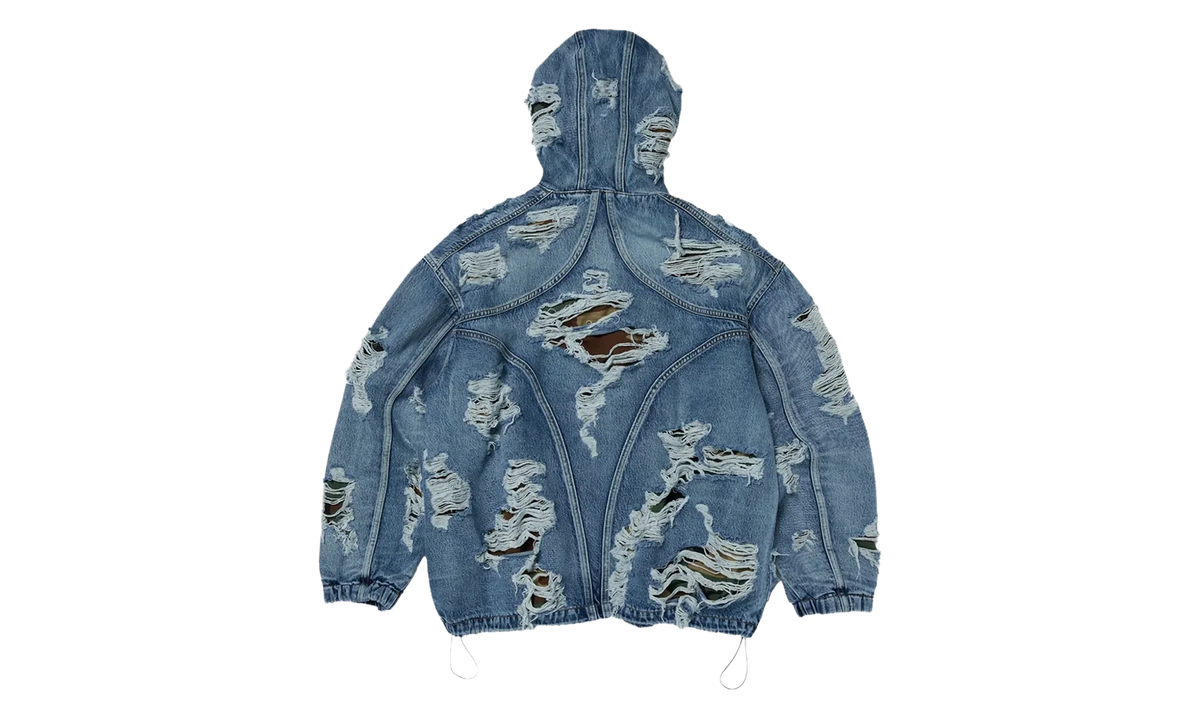 Hell Denim Camo Zip-Up Hoodie "Blue" TC25JK2301