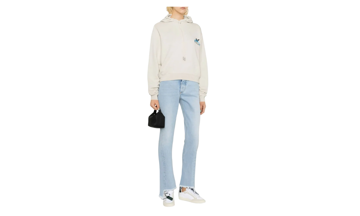 Butterfly Embroidered Hoodie WMNS "Beige" OWBB16S23JER0040944