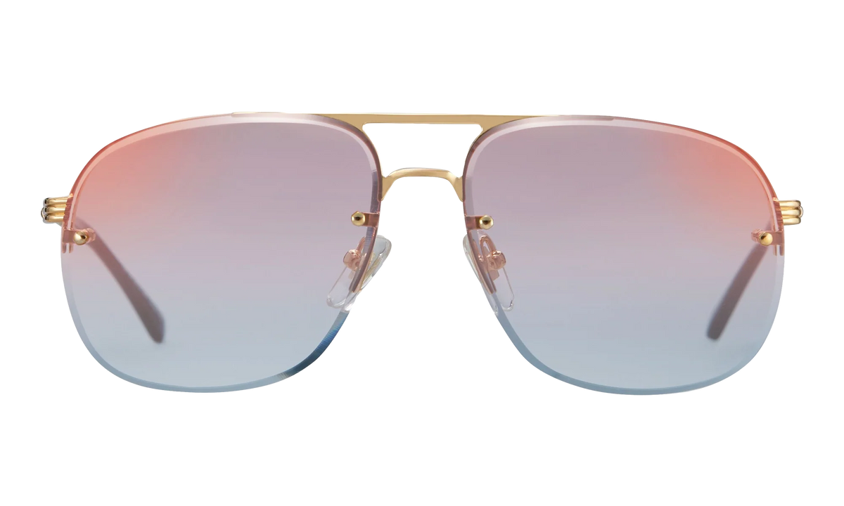 Snatch Bevel Rimless Drill Mount 18KT "Yellow Gold / Pastel Pink Gradient Flash Gold" DMSN2 0004 48C1