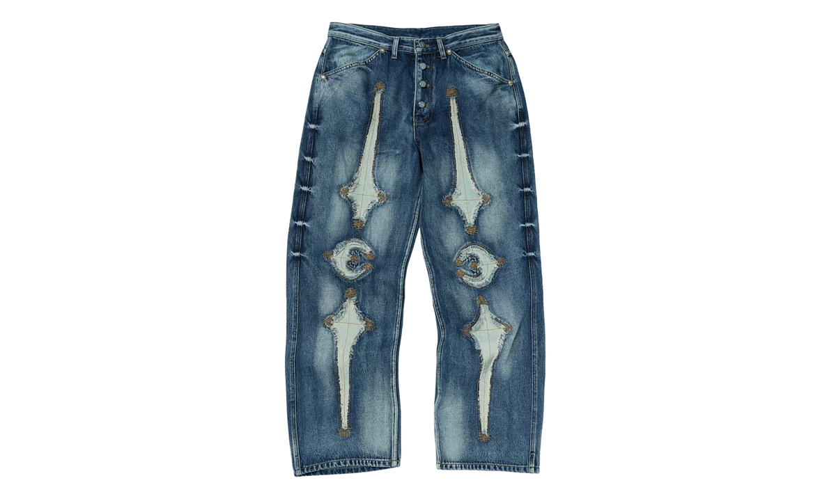 TC Bone Leather Denim Pants "Blue" TC25PT2101