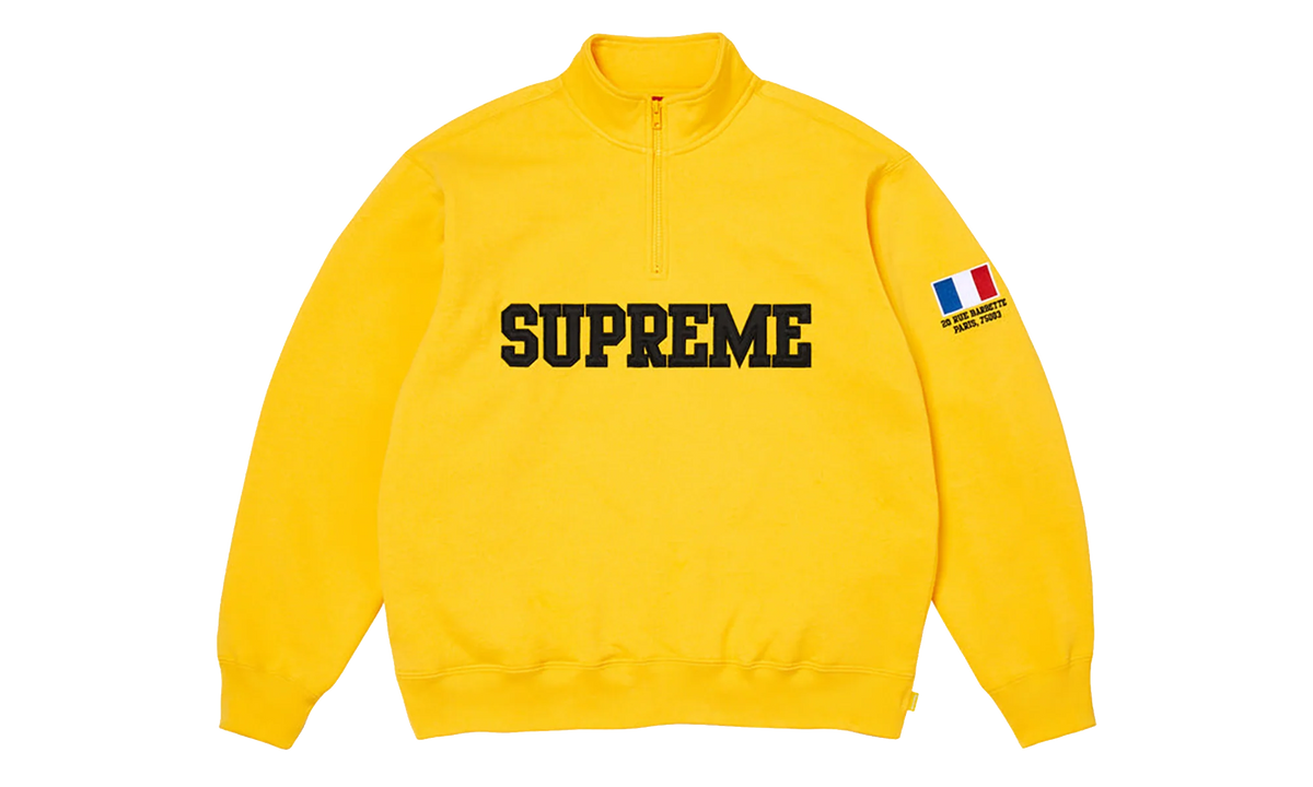 Shop Flag Half Zip Pullover "SS26 - Yellow - Paris" SU27018