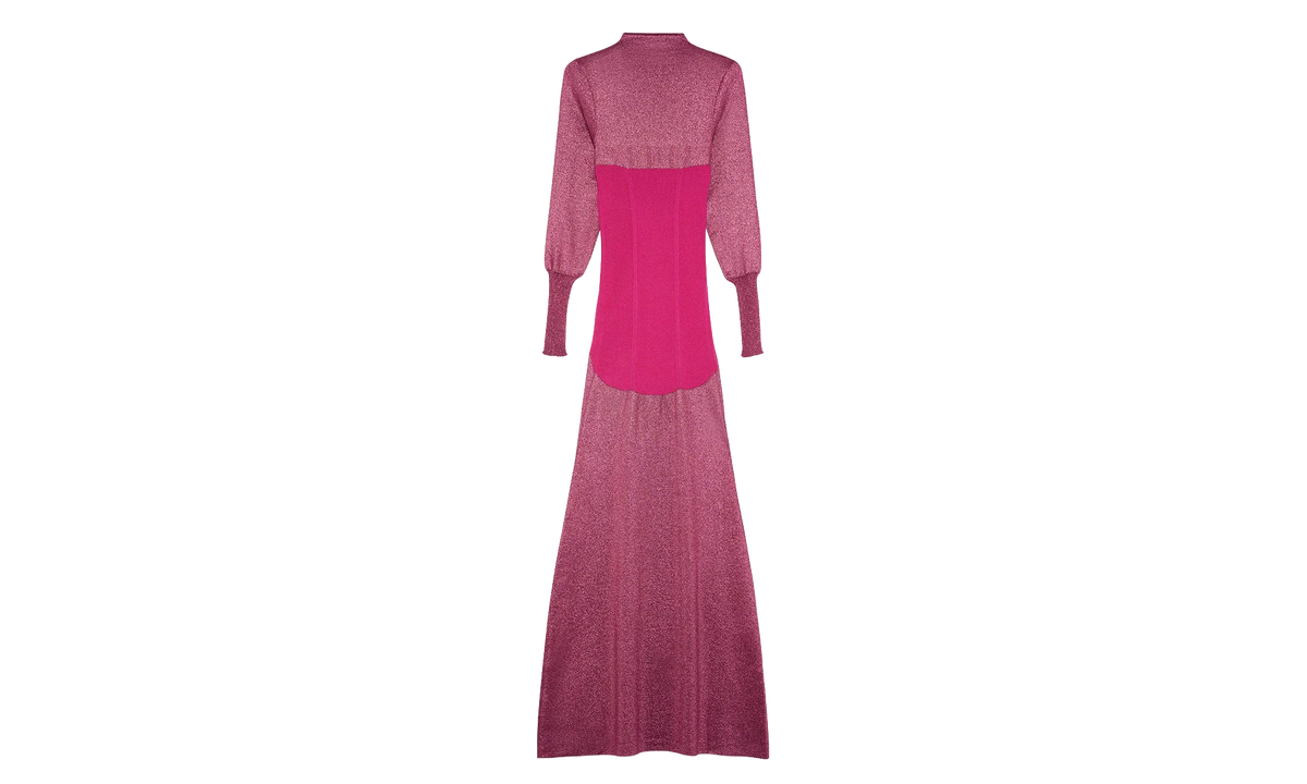 FINE RIB MIDI DRESS "FUCHSIA" RW DR0037 K007 H22 59