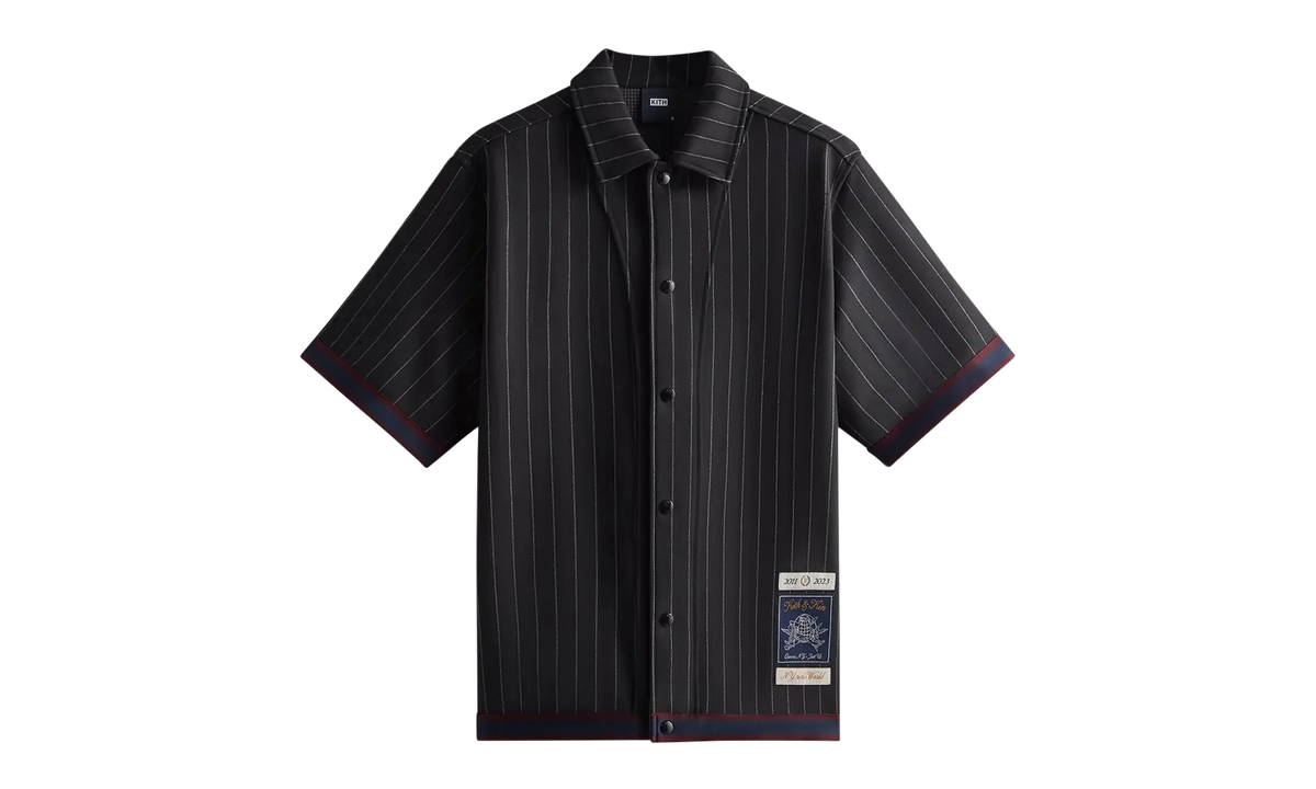 Pinstripe Woodpoint Shooting Shirt "Black" KHM031018 001