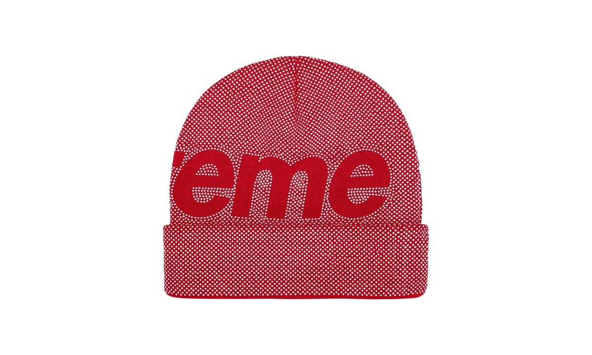 Studded Knockout Big Logo Beanie "FW25 - Red" SU26790