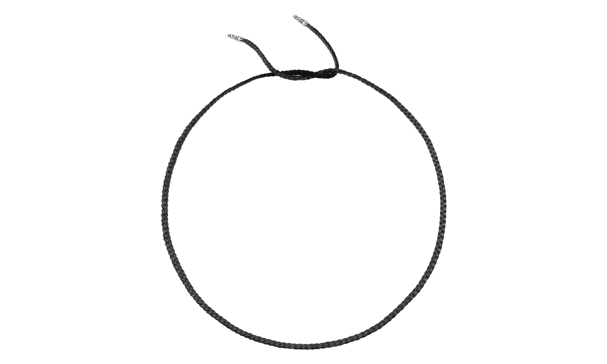Leather Braids Chain Necklace "Black" CHRM0822