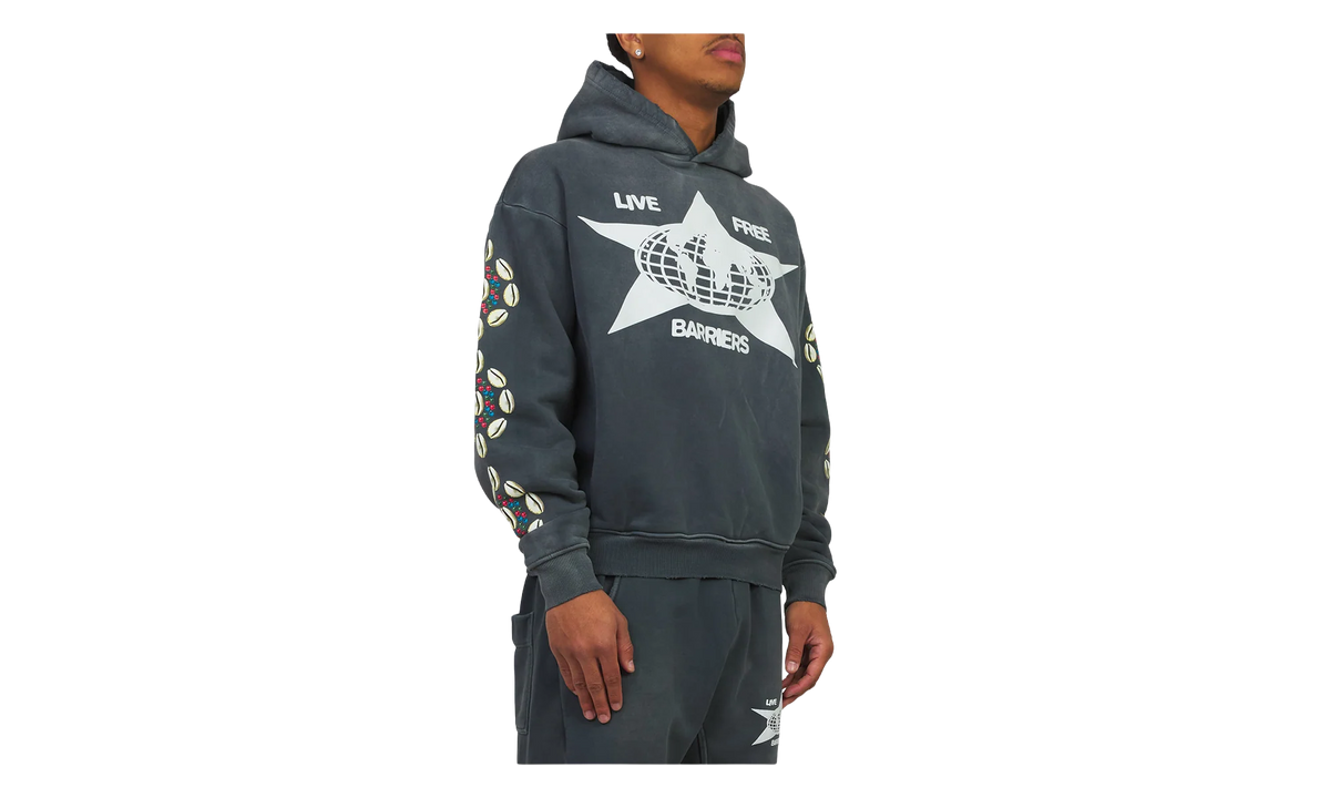 Cowrie Shell Hoodie "Black" BAR21